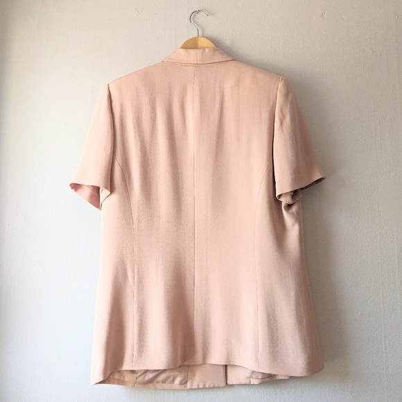 Vintage 100% Silk Shortsleeve Blazer - Picture 3 of 9